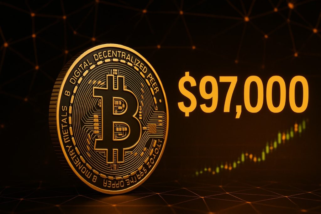 bitcoin price may 2025, btc near 97k, bitcoin institutional demand, btc forecast, btc technical analysis